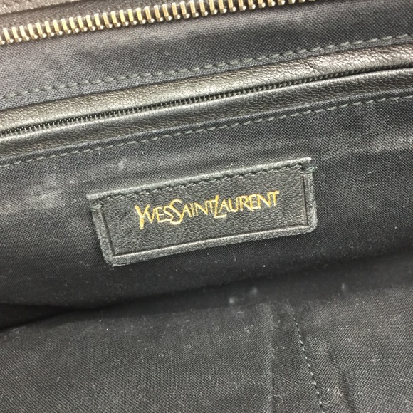 YSL Yves Saint Lauren Cabas Chyc Y Leather Handbag Tote Bag - Picture 9 of 16